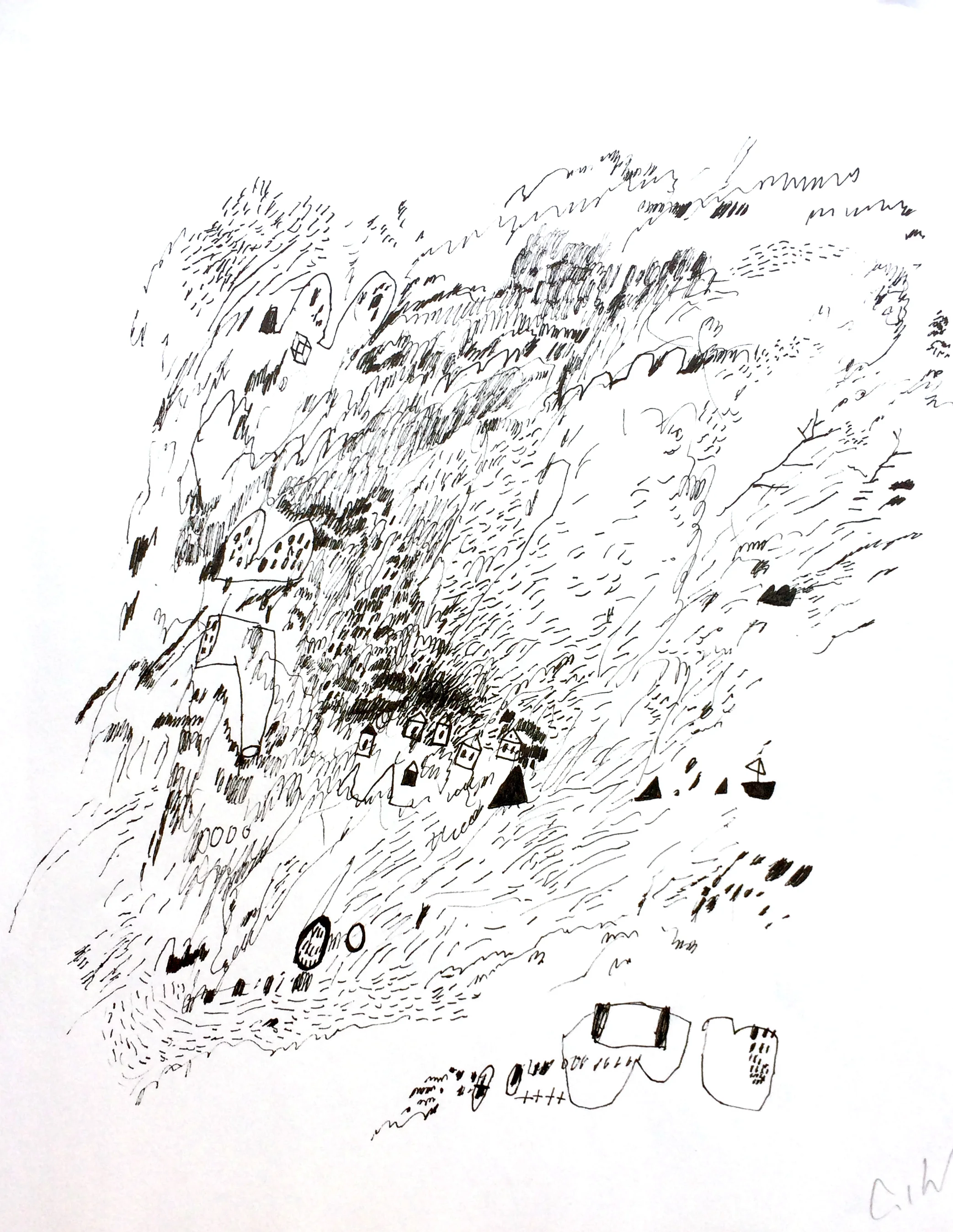 wild lines - ink on paper