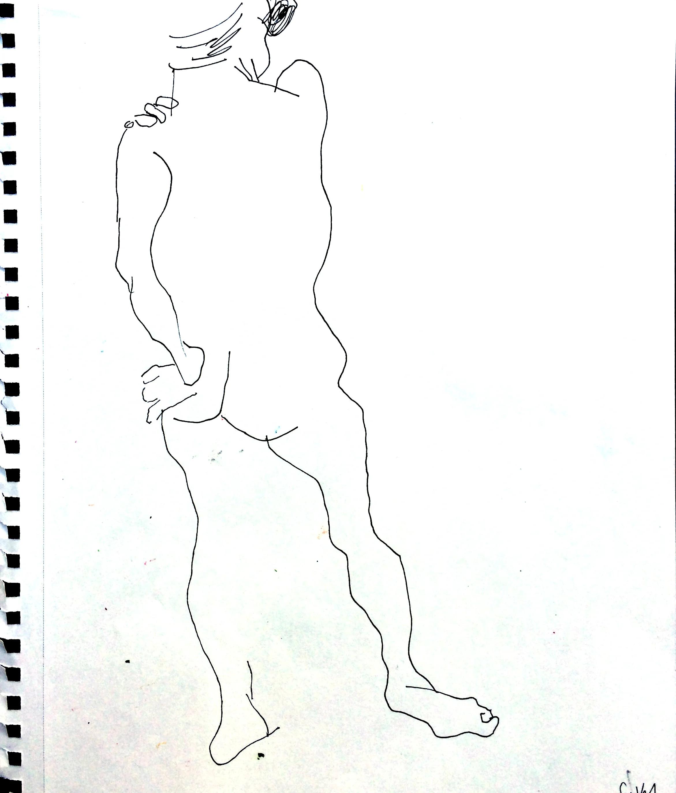 female figure - ink on paper