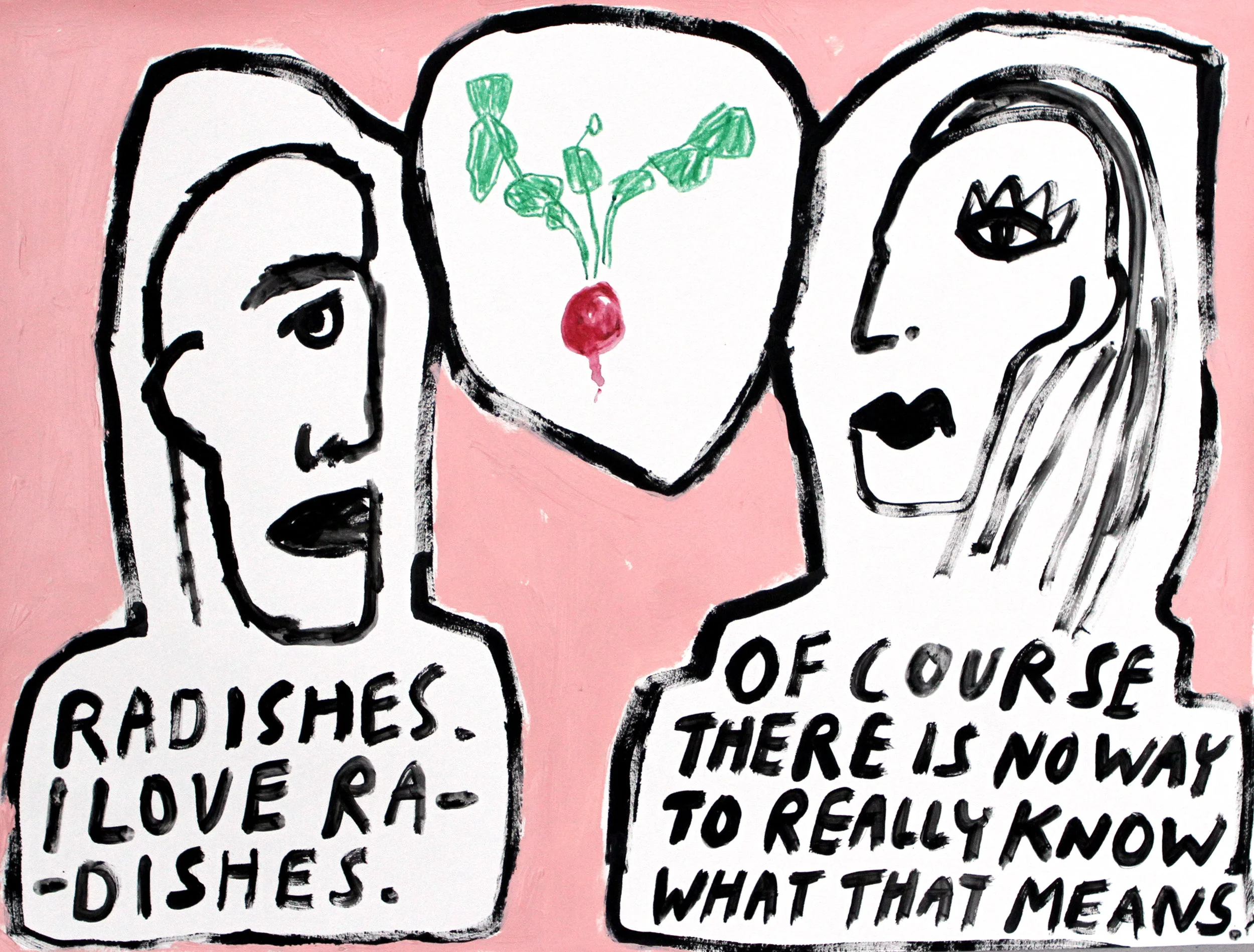 radishes - acrylic on paper