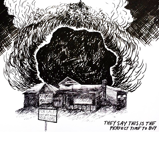 time to buy - ink on paper