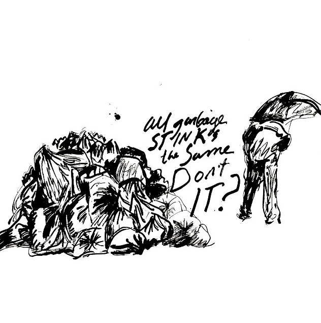 garbage - ink on paper