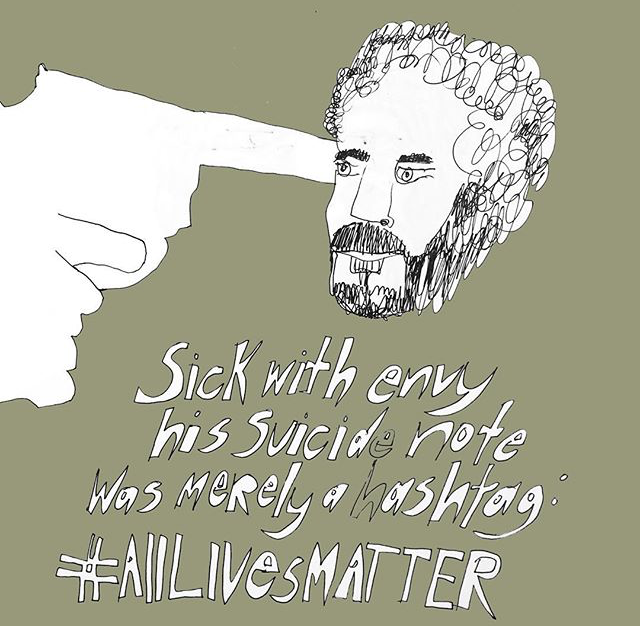 all lives matter - ink on paper