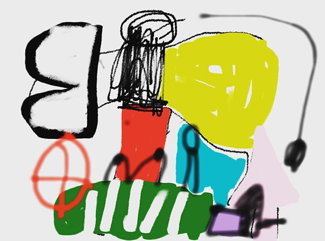 the idiot - acrylic / pencil / marker on paper