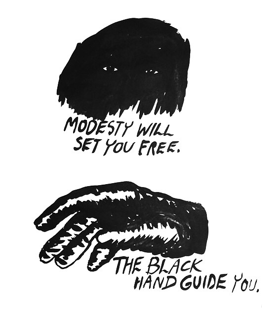 the black hand - ink on paper