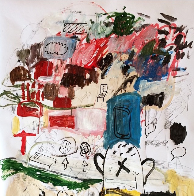 misfit agenda - acrylic on paper