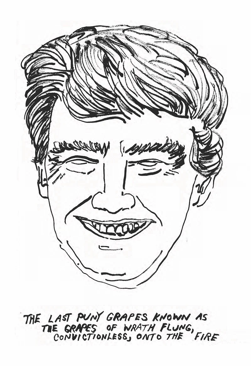 the grapes of trump - ink on paper