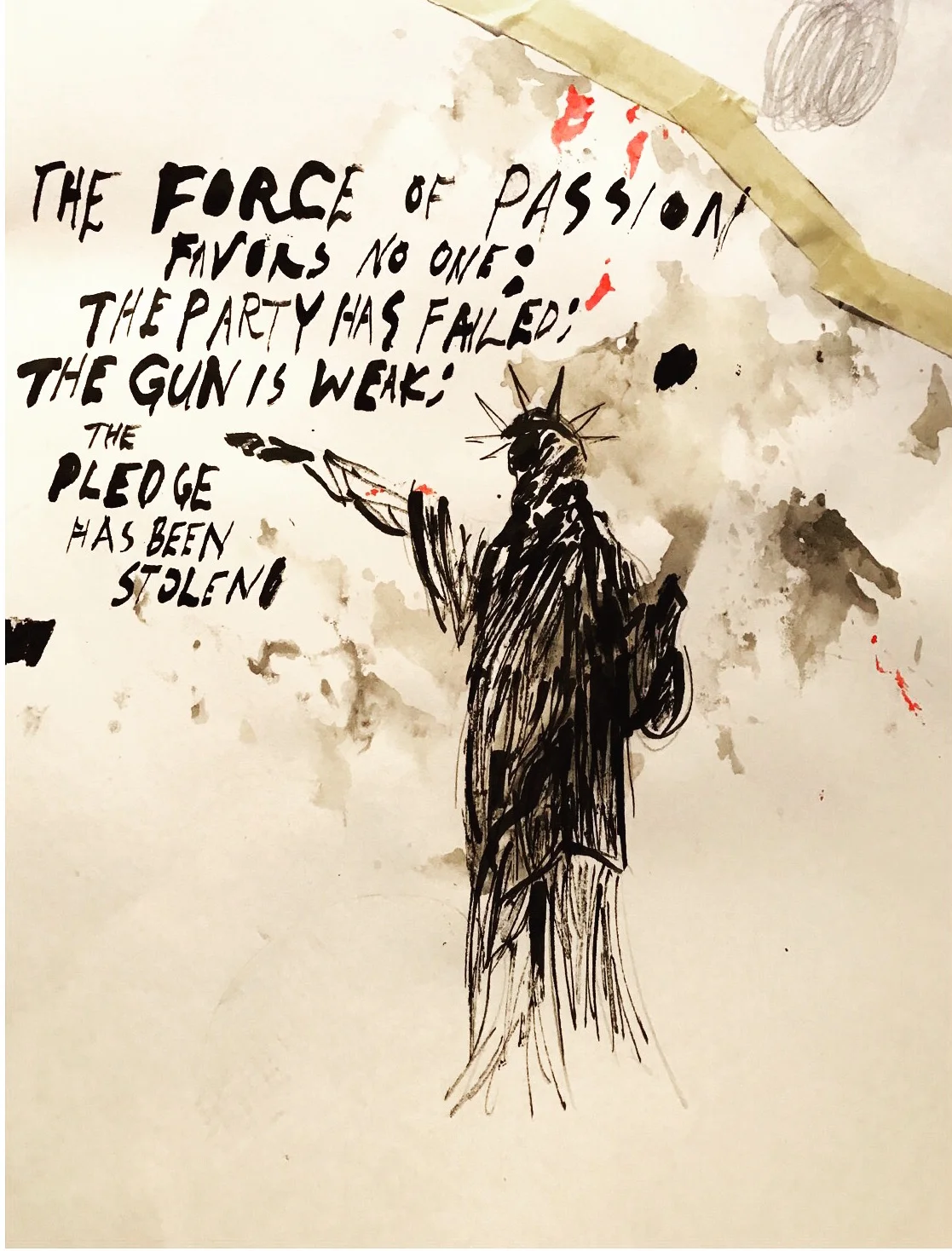 the force of passion - ink on paper