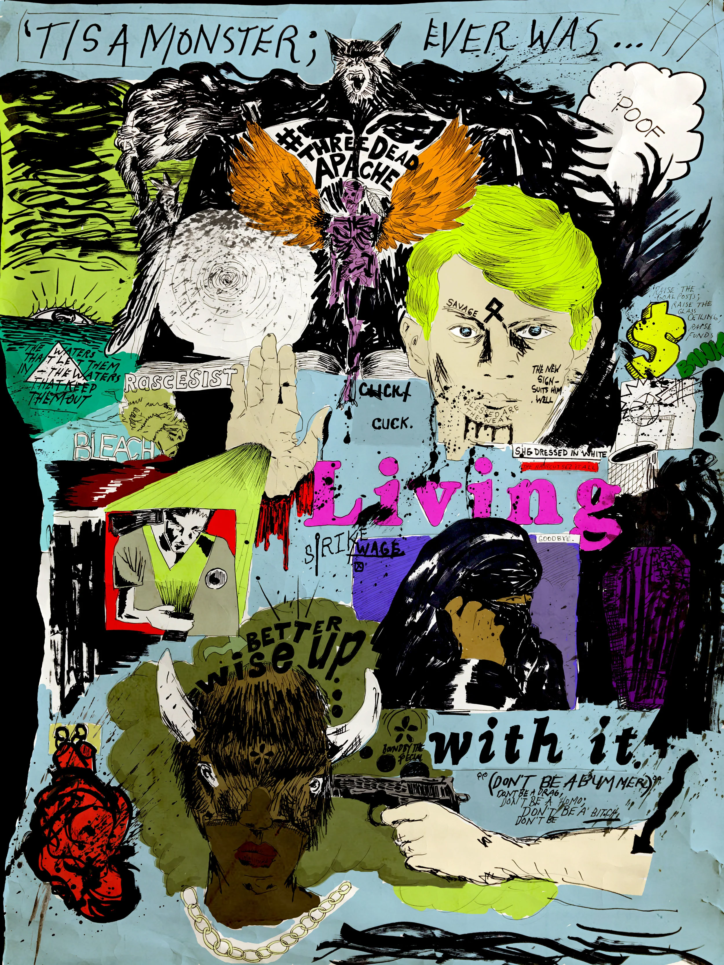 Drumtaps - ink on paper/ digital color