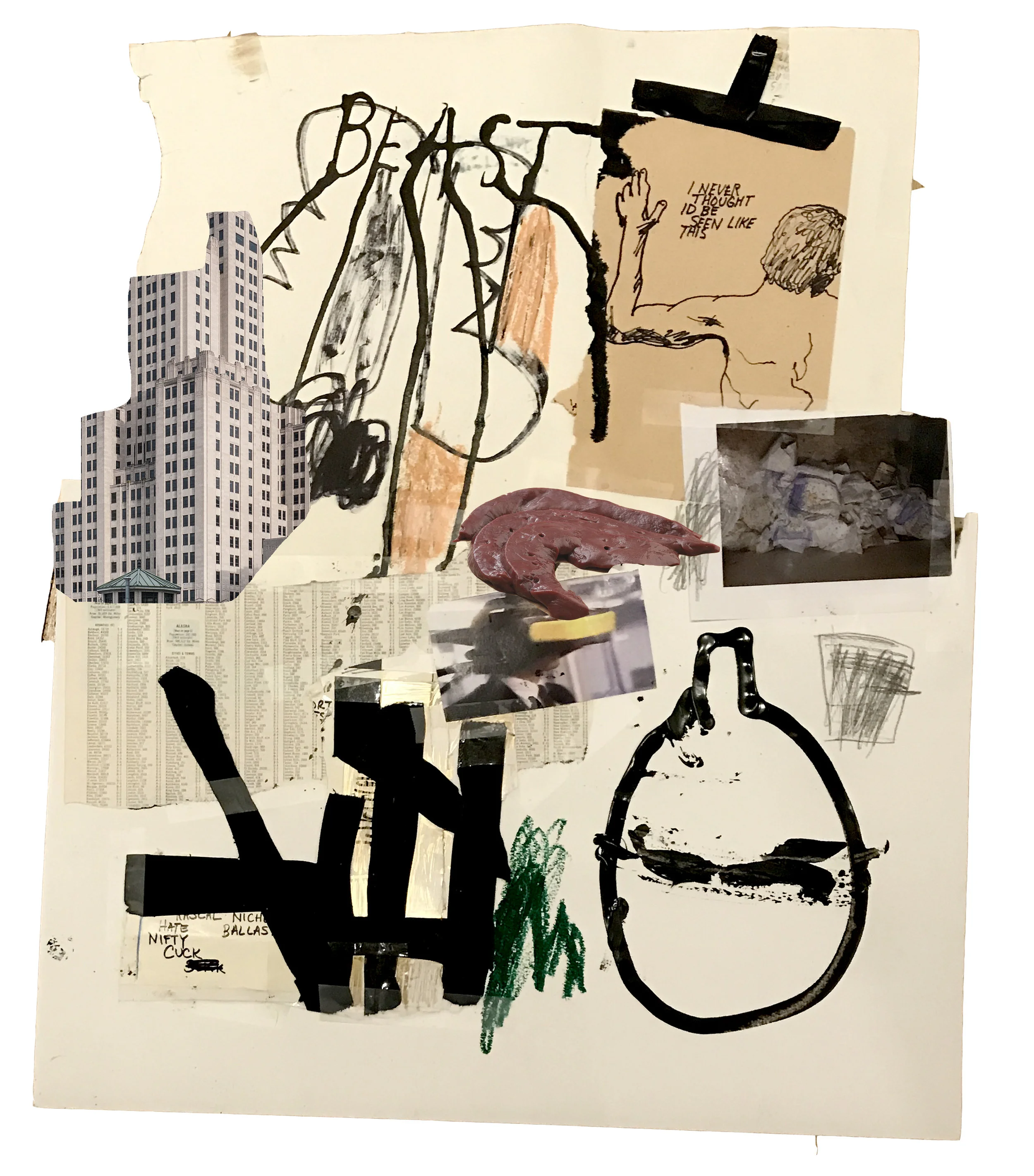 deep down disease - mixed media