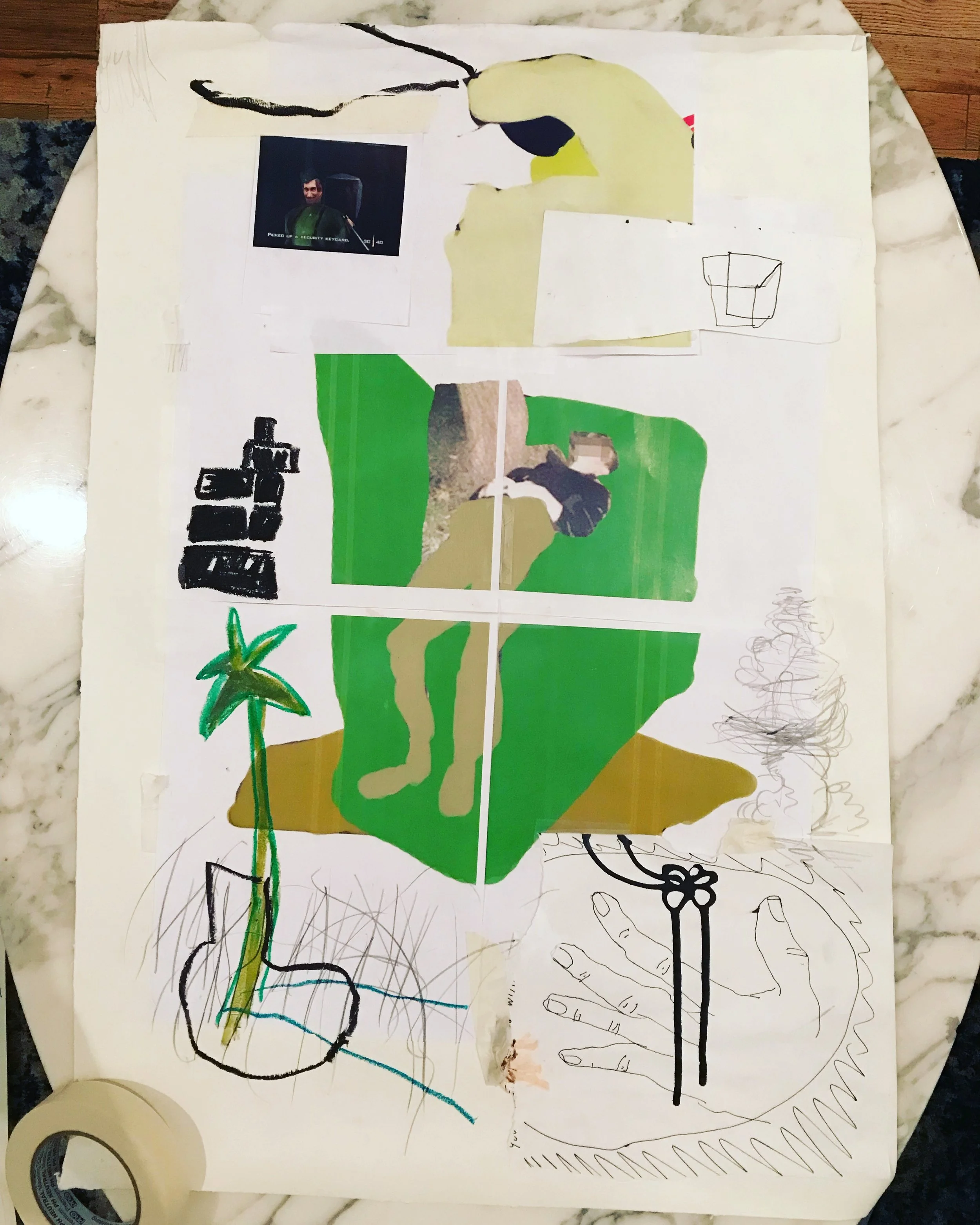 green screen dream - mixed media