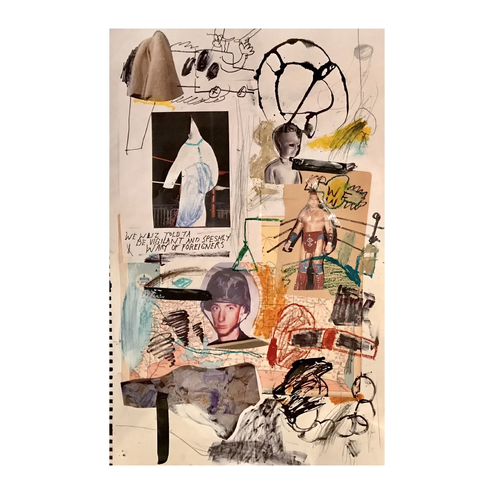 aliens in your county - mixed media