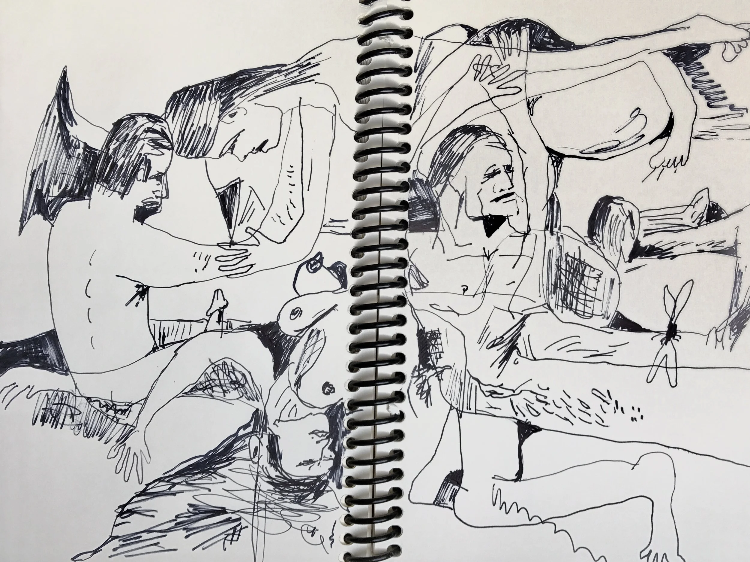 orgy - ink on paper