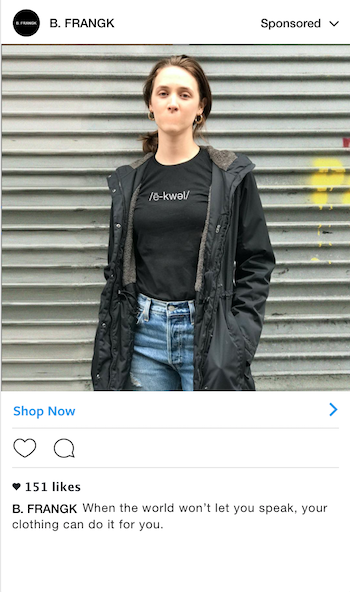 Static Instagram ad