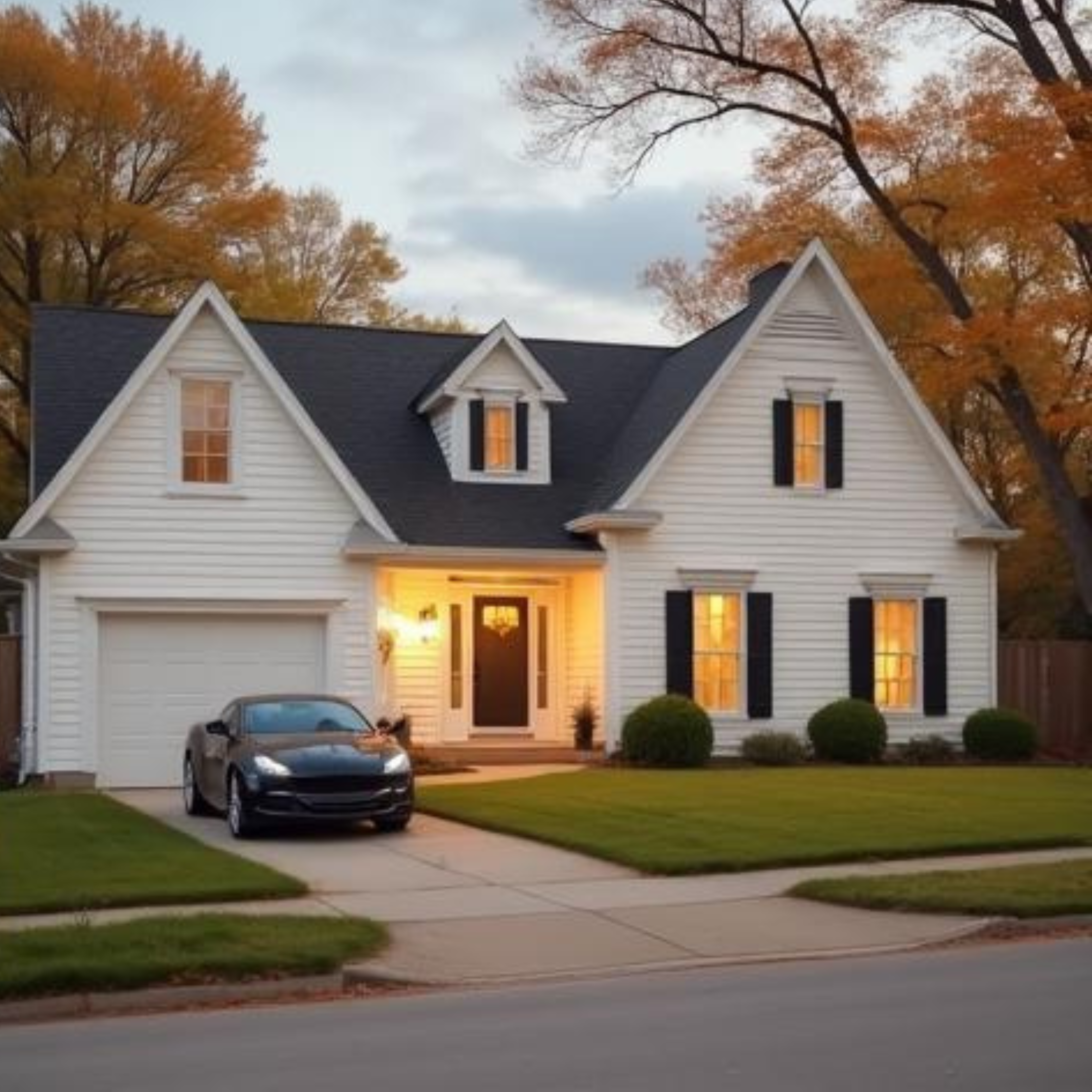House with car in driveway