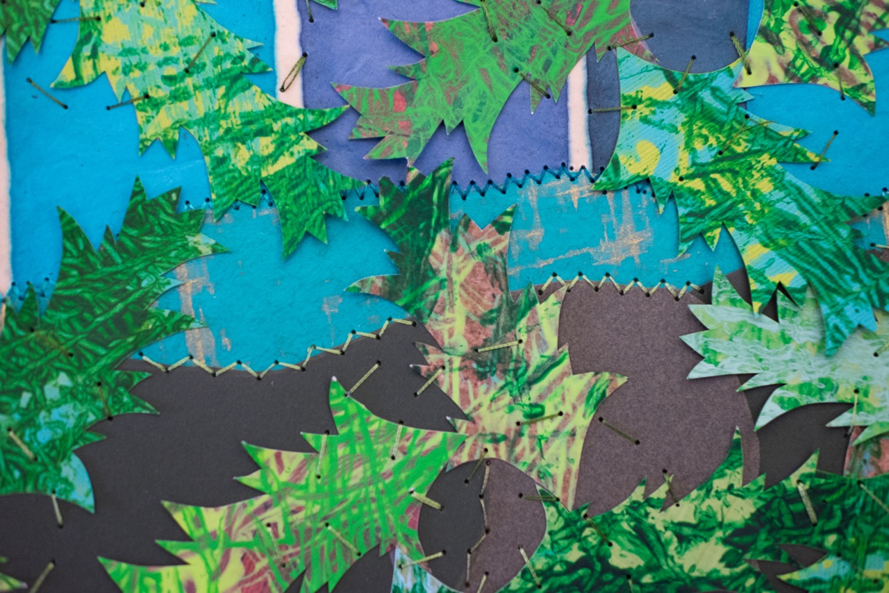 Close-up of 'Tiz a Puzzle' created by our youngest students and Sandy.
