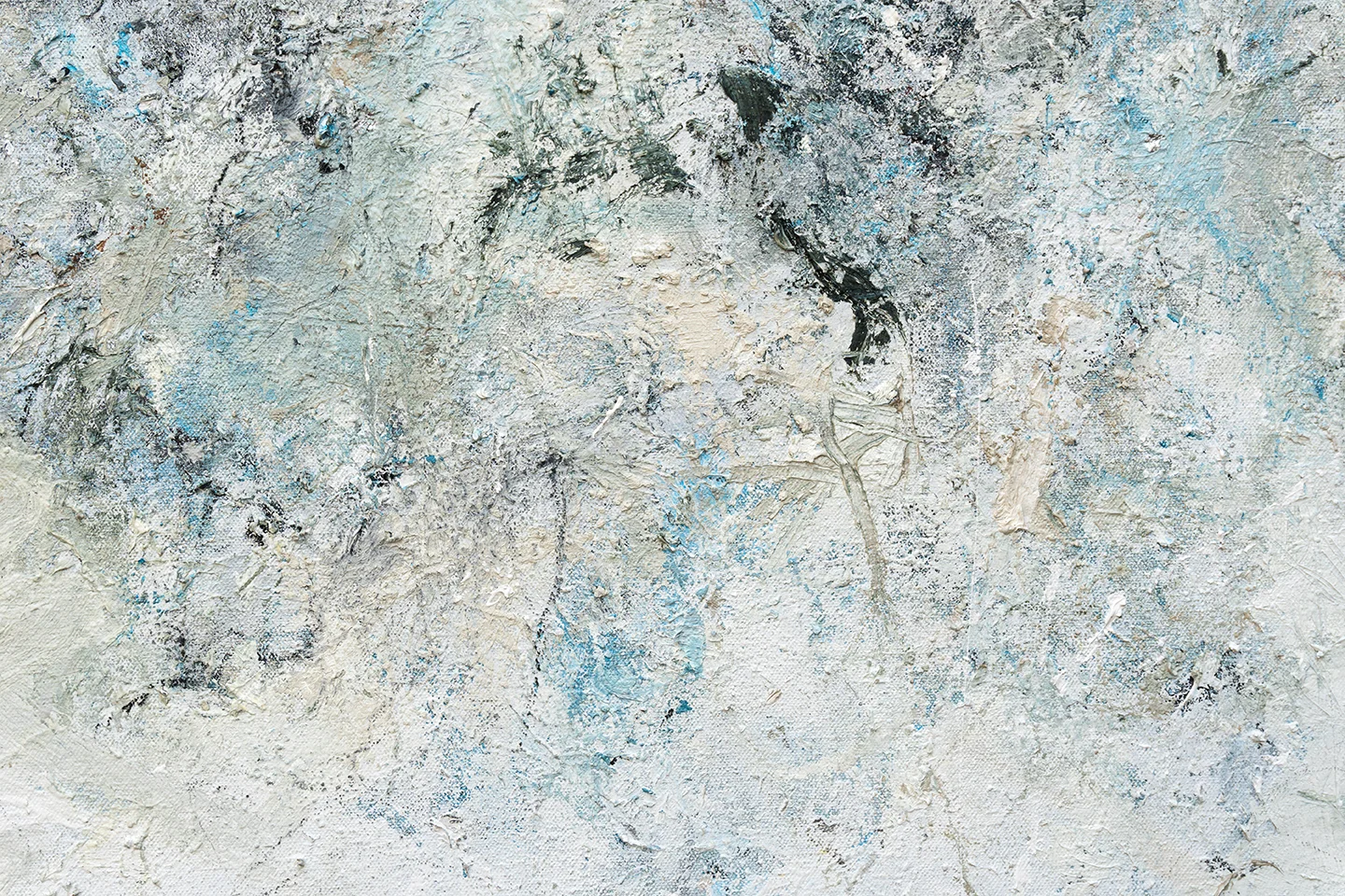Moraine (detail) 2017 oil, enamel, paint stick, acrylic, charcoal, and graphite on canvas 72 x 60" / 183 x 152 cm