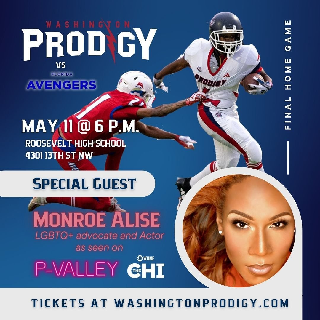 Tomorrow&rsquo;s Pride night game will be star-studded!! Monroe Alise from P-Valley &amp; The Chi will do our honorary coin toss, DC&rsquo;s Different Drummers and Cheer DC will be serving &ldquo;Saturday Night Lights&rdquo; energy, and of course our
