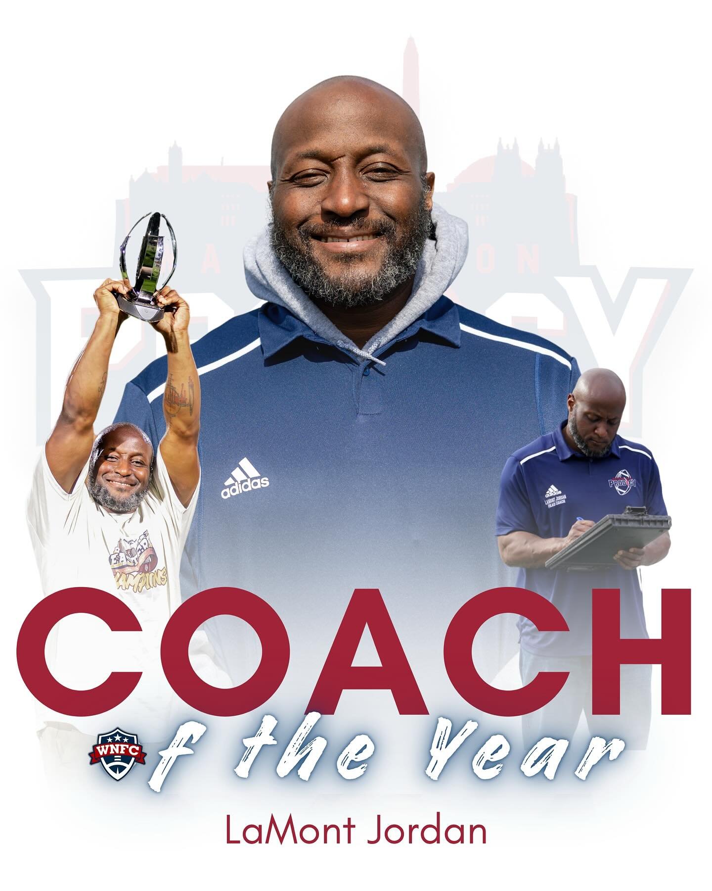 Six &mdash; count &lsquo;em, SIX &mdash; league-wide nominations. Top performers from a top team in the top league. We&rsquo;re so grateful for this recognition!

LaMont Jordan ✨Coach of the Year
#9 Myla Somerville ✨Shutdown DB of the Year
#7 Ashley 