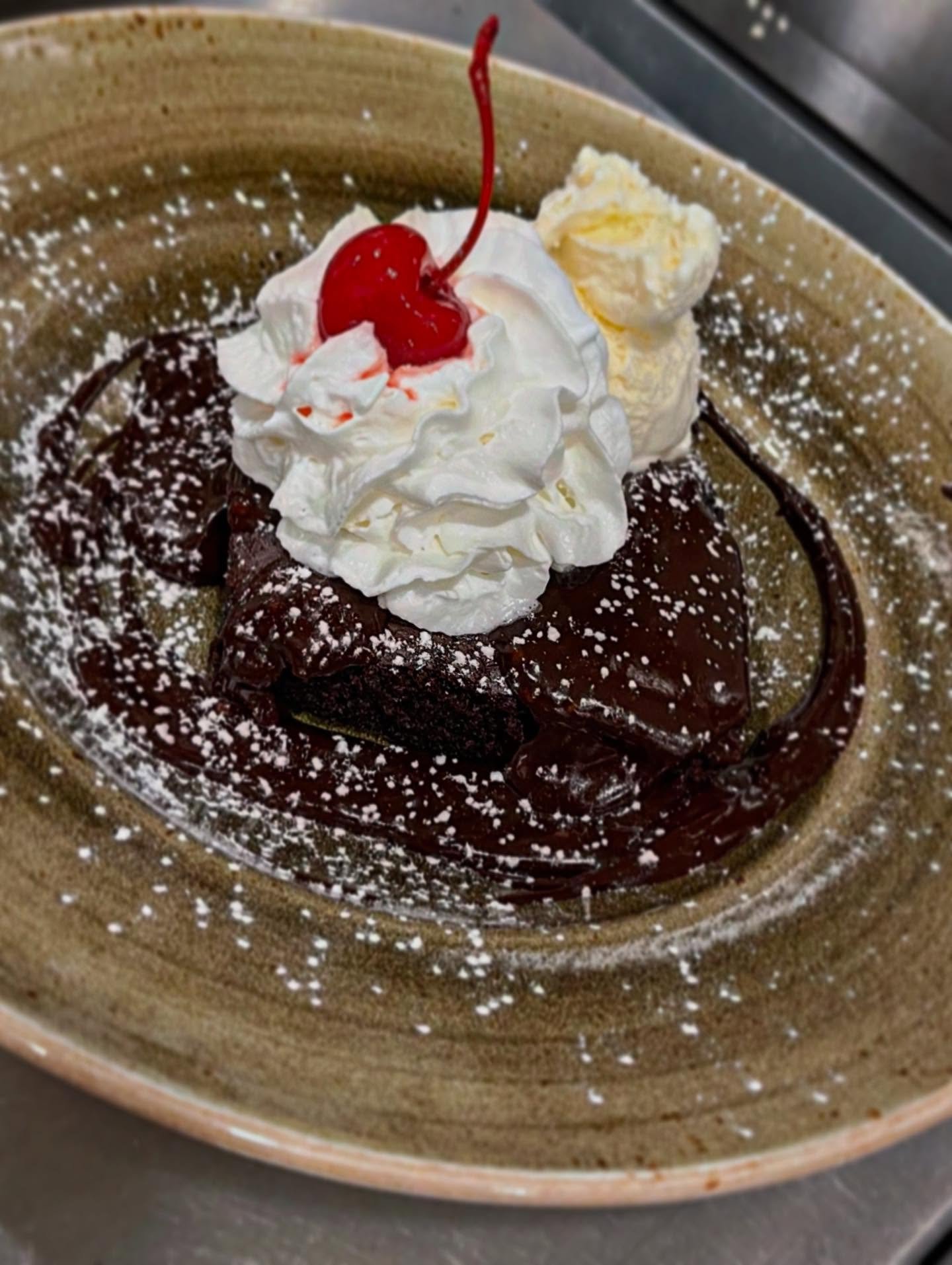 This Rainy Saturday calls for a warm Brownie Sundae! Join us from 12-9pm and get yours.