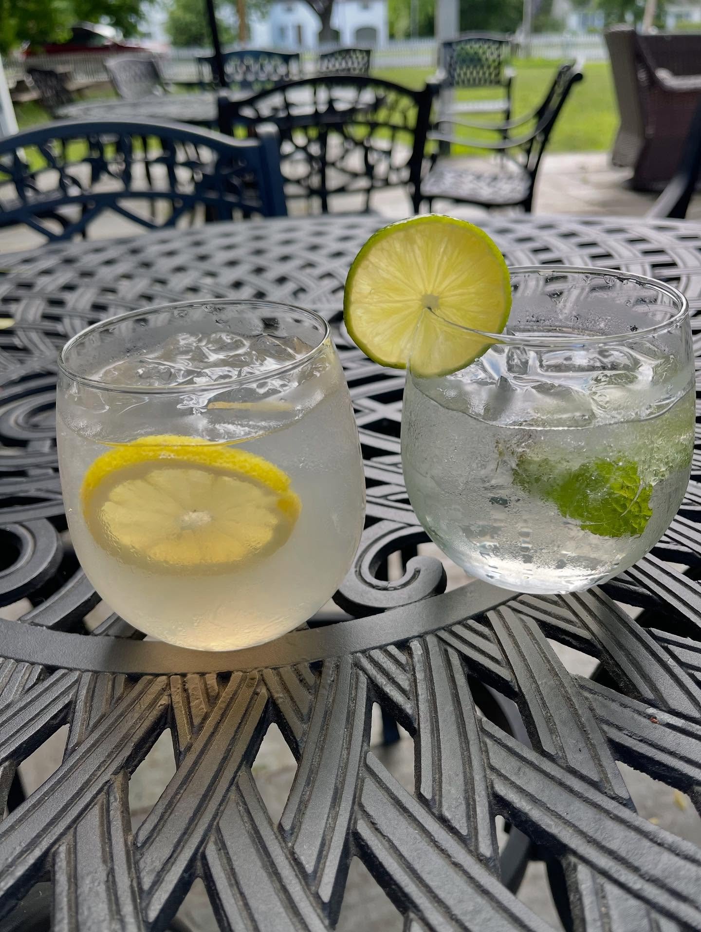 It&rsquo;s the perfect day for a spritz on the patio! Join us today from 12-7 and enjoy GOOD FOOD. GOOD BEER. GOOD TIMES.
Featured is our Rose Spritz and the Hugo Spritz with fresh mint from the Tavern garden.
