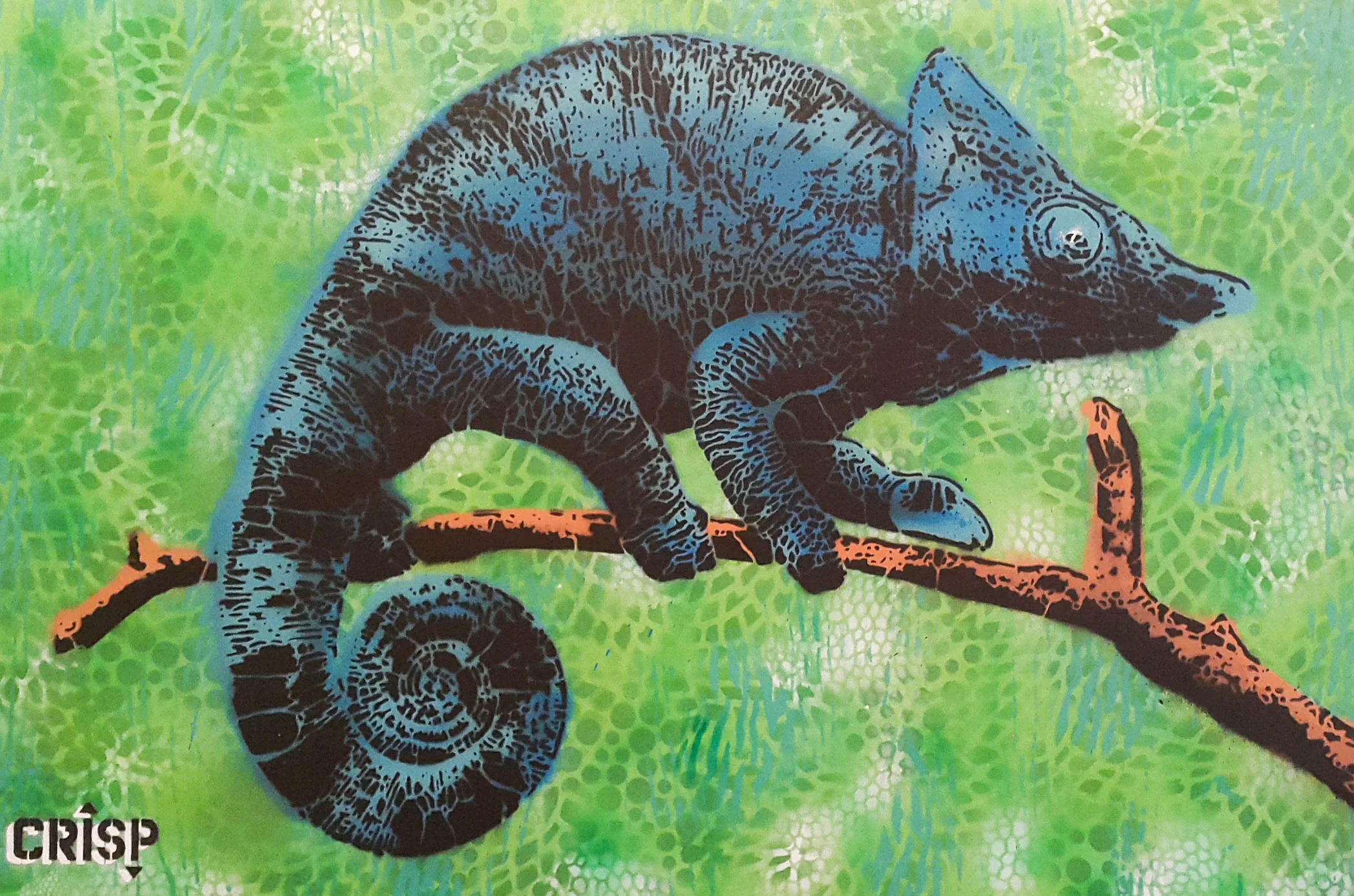Chameleon
(2017) - 70 x 90 cm - Pintura en aerosol sobre lienzo / Spray paint on canvas