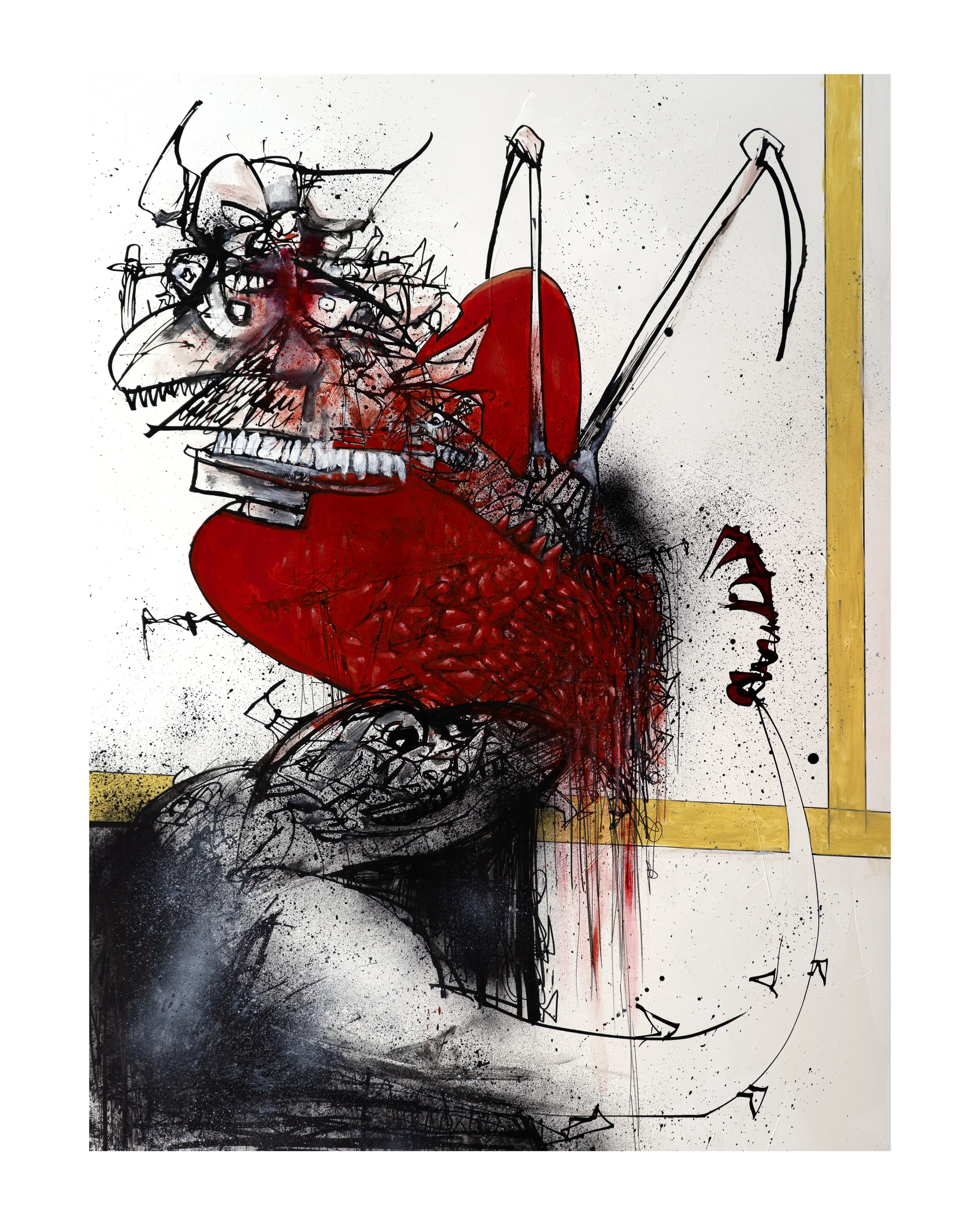Piece of your heart (2019) - 101.6 x 76,2 x 5 cm - Técnica mixta en panel de madera / Mixed Media on Archival Wooden Panel