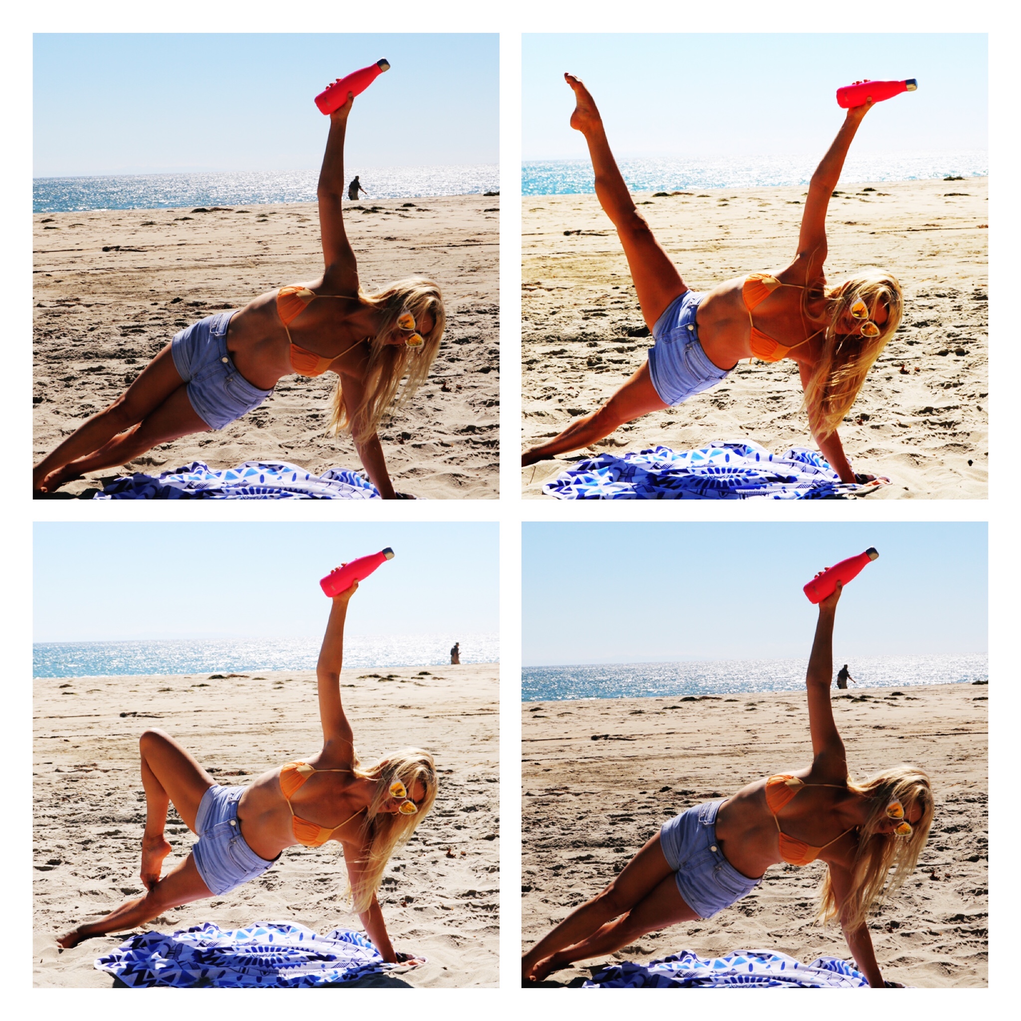 Legs develop to really work the back of legs and glutes. Balancing Side Plank adds a bonus for the abs.