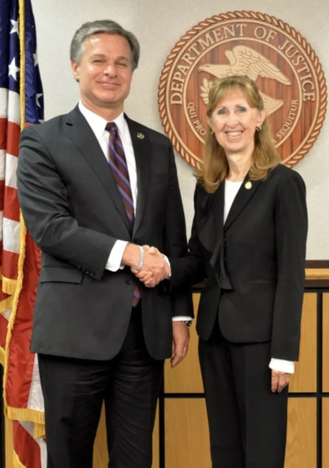 Director Wray and President of the Alaska Chapter, Shirley Coté (Session #164.