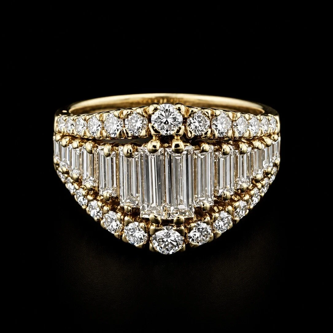Dome Diamond Cocktail Ring