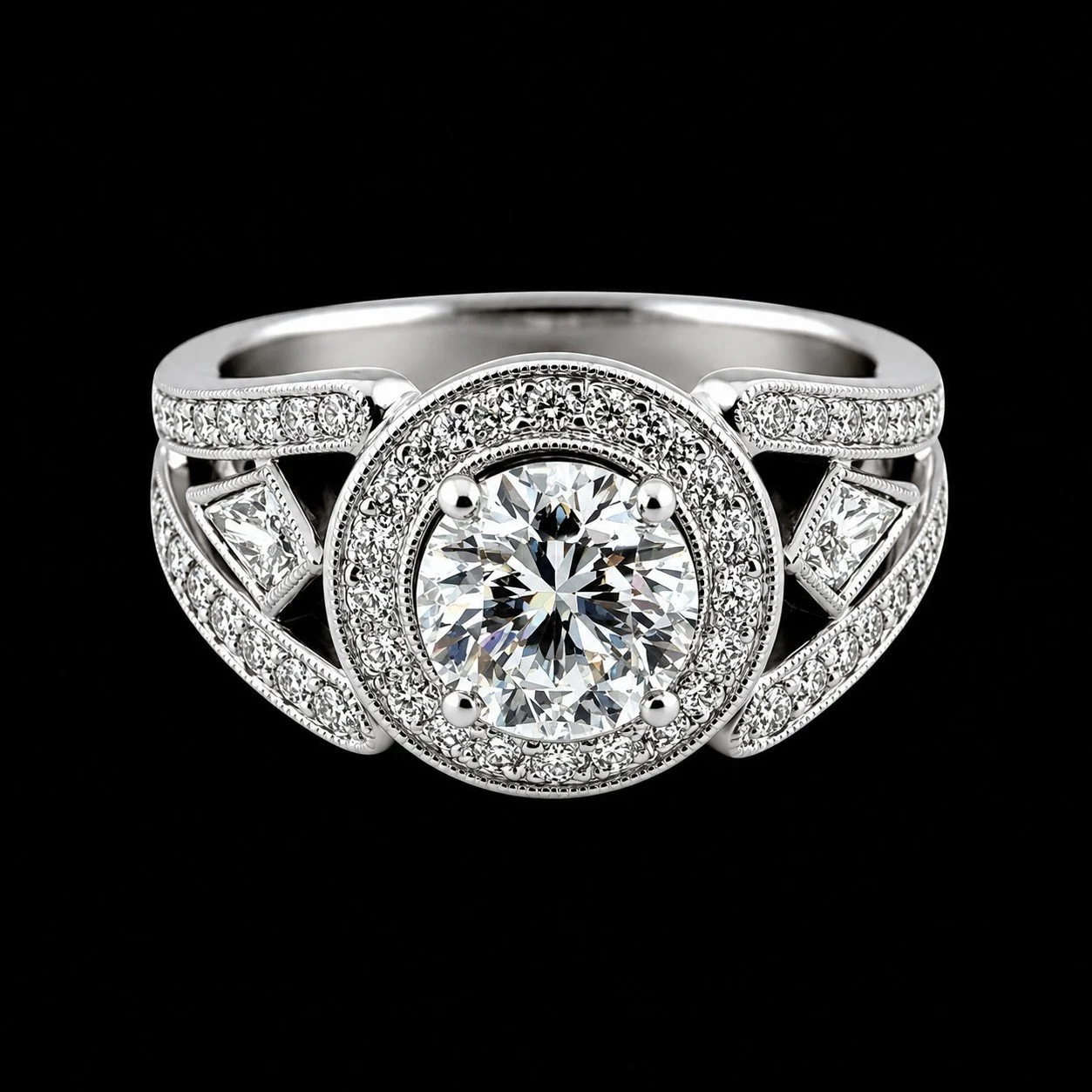 Vintage Style G.I.A Certified 1.25 Carat Engagement Ring