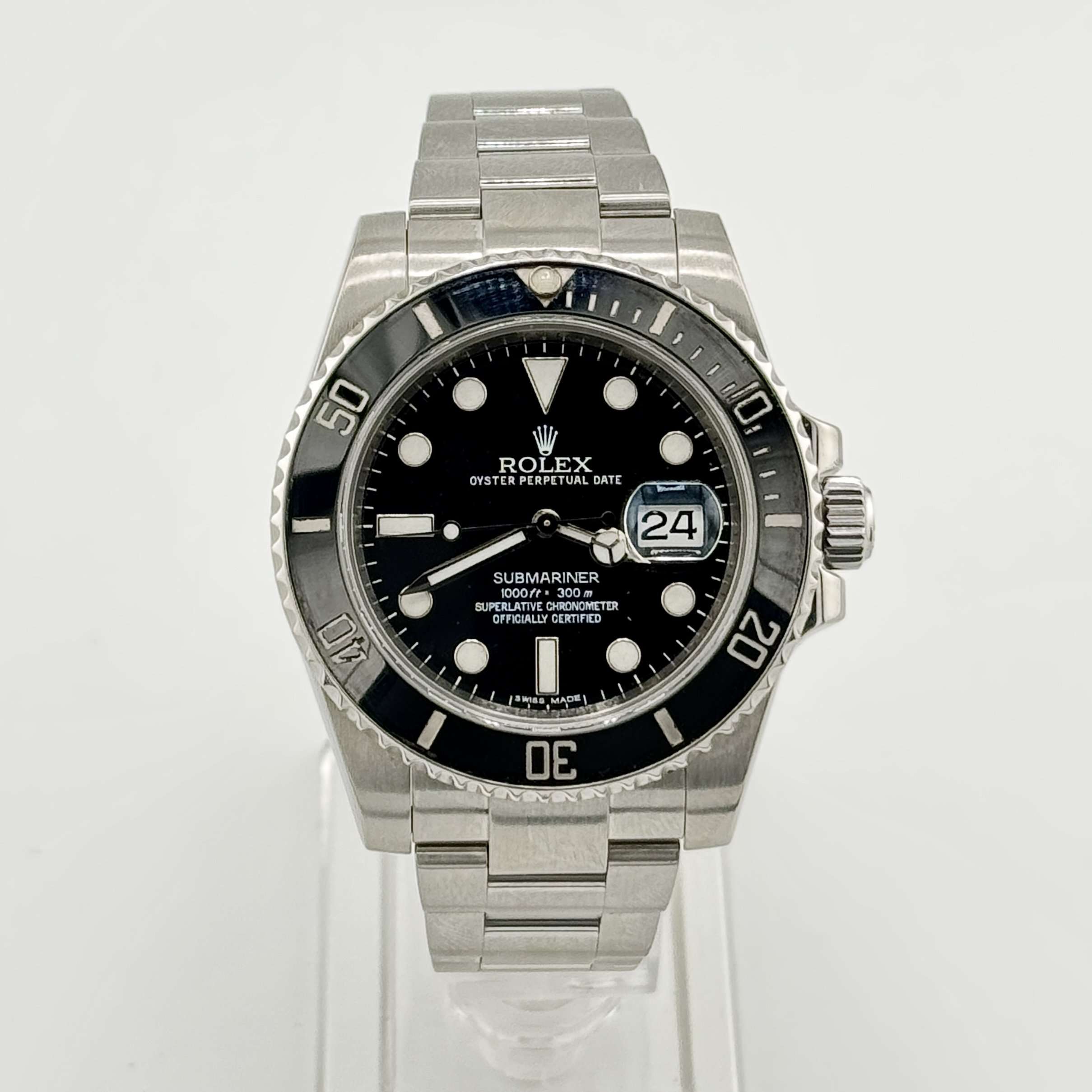 ROLEX SUBMARINER DATE 116610LN BLACK DIAL CERAMIC BEZEL S/S AUTO 40MM 2010