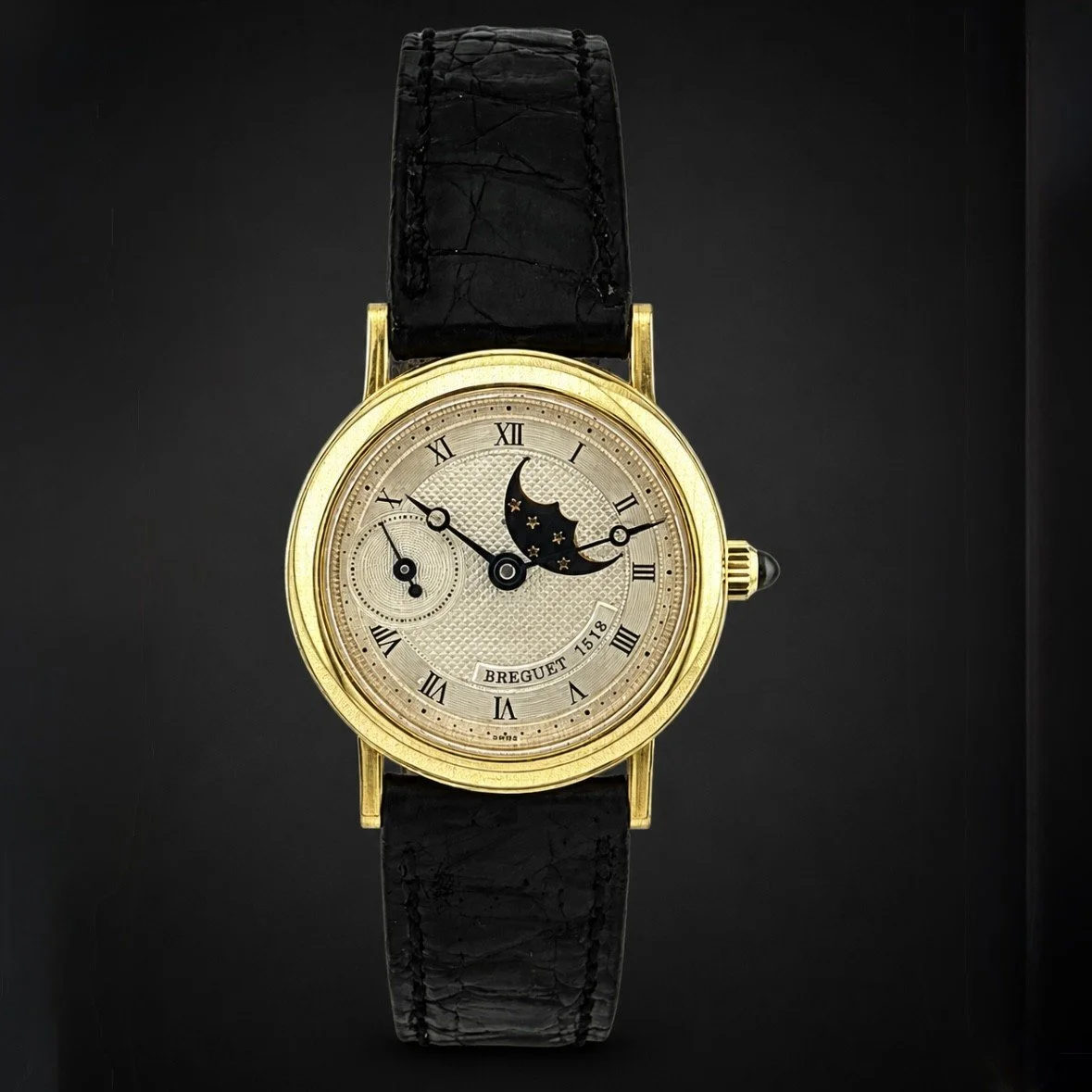 Breguet Classique Moonphase 18 Karat Yellow Gold 26 mm 1512 Leather Strap