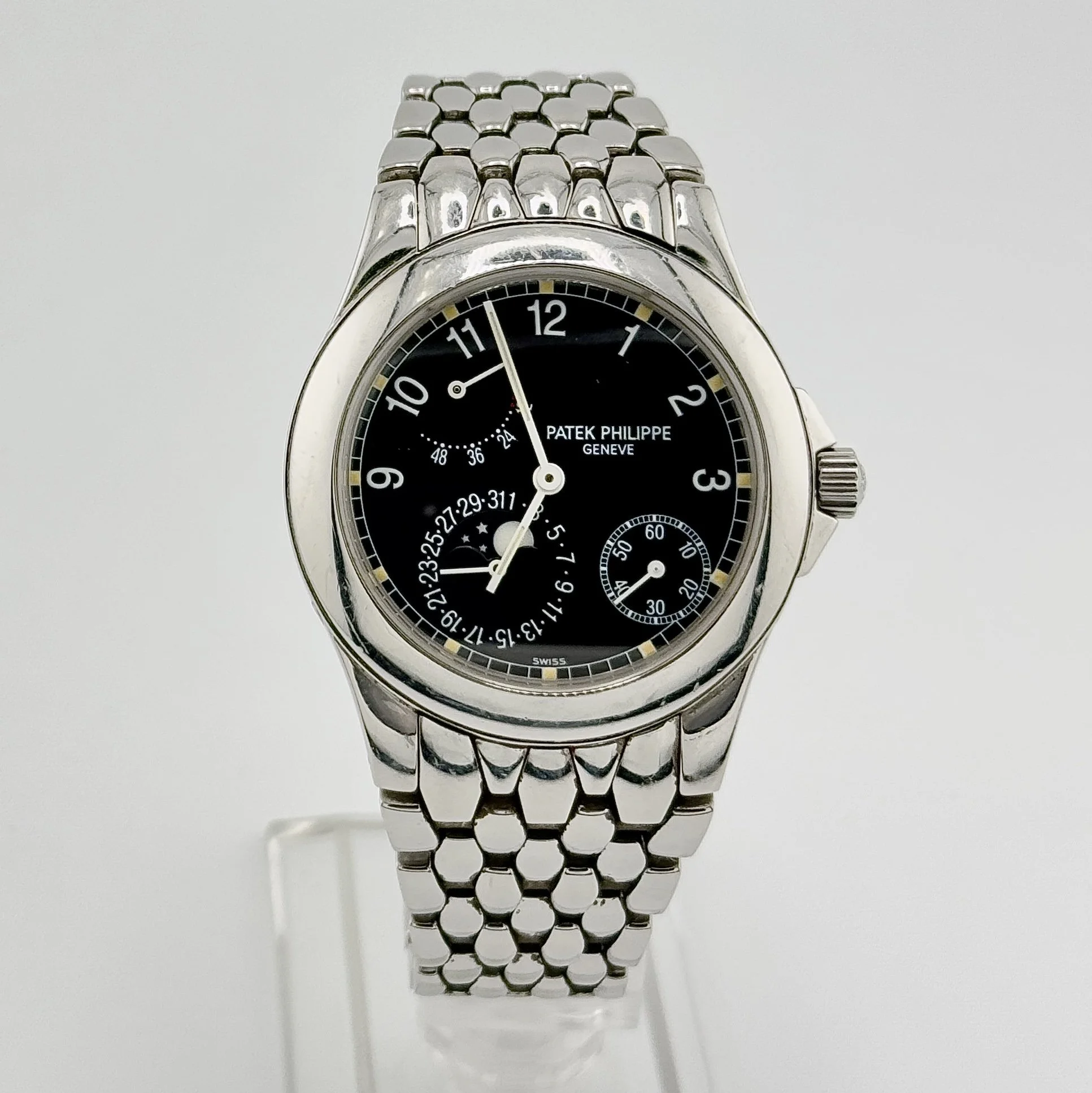 PATEK PHILIPPE NEPTUNE 5085/1A MOONPHASE POWER RESERVE BLACK DIAL AUTO S/S 37MM