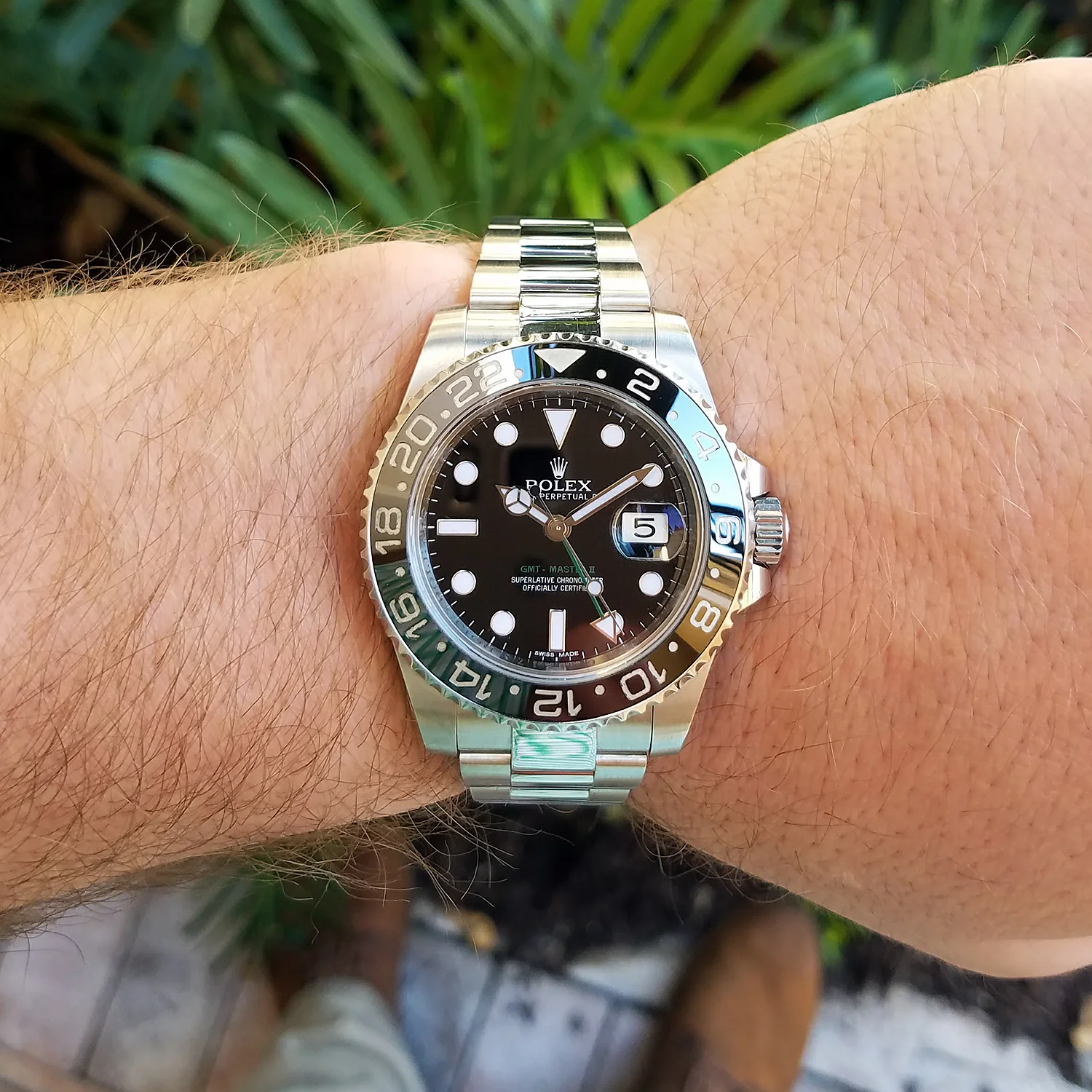 Rolex GMT Master II Ceramic Bezel Black Dial Mens Watch Box & Papers 116710