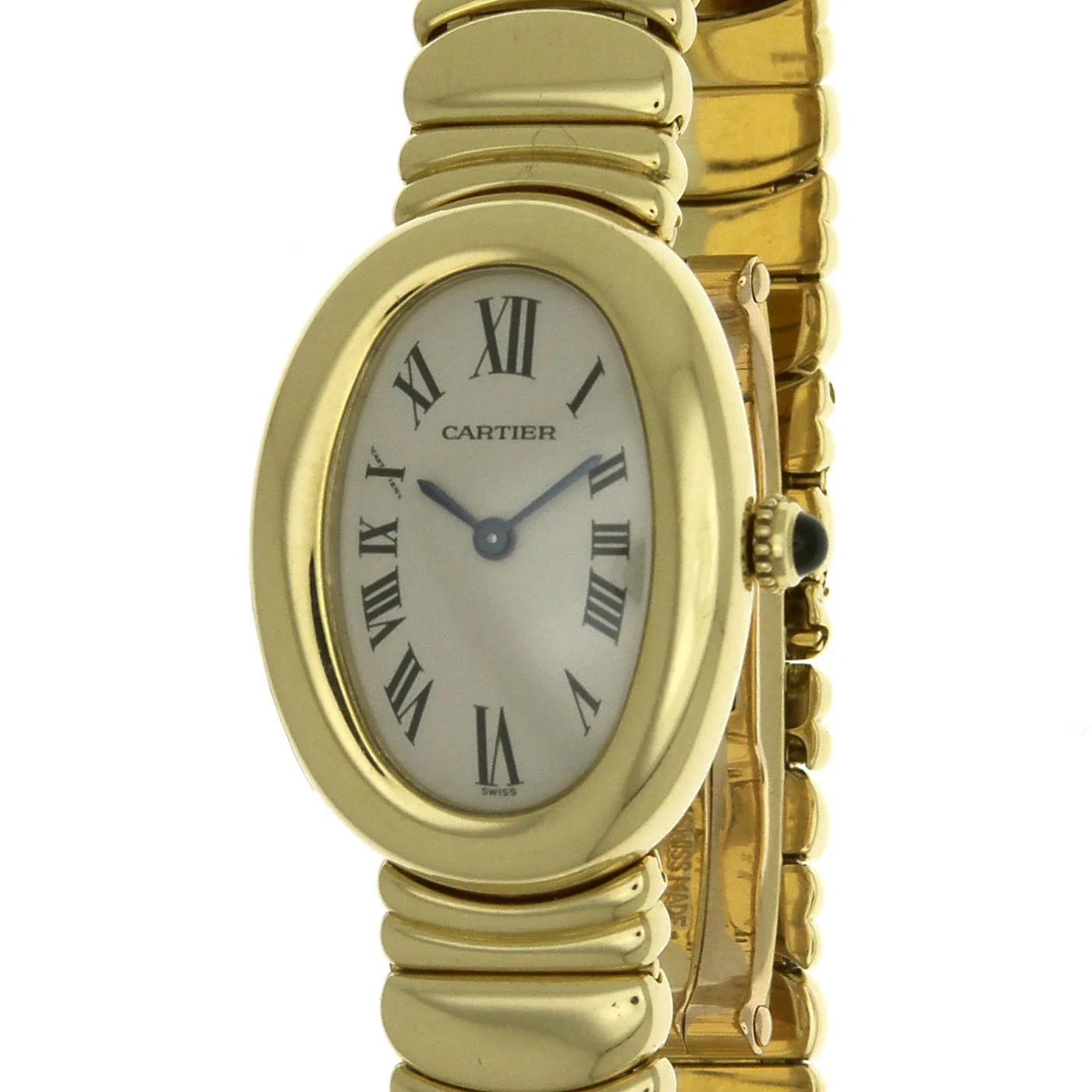 Cartier Baignoire 1954 18k Solid Yellow Gold Ladies Watch Authentic Wristwatch