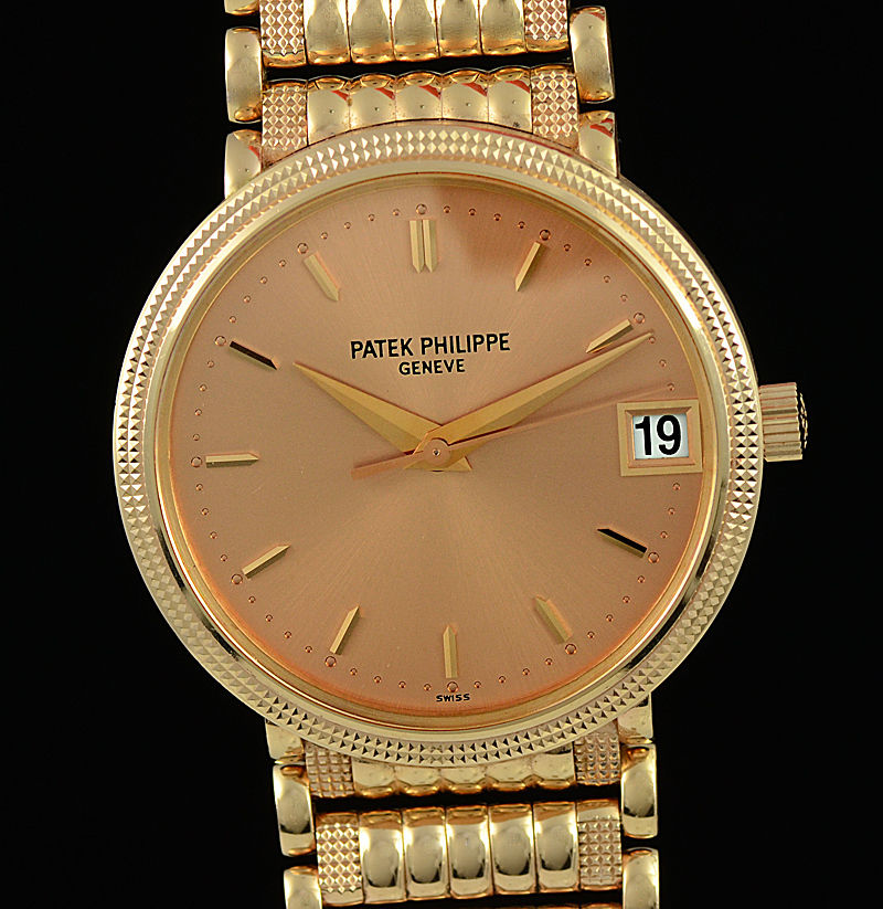 Patek Philippe Calatrava Rose Gold Automatic 3802/208 R Mens Watch With Bracelet