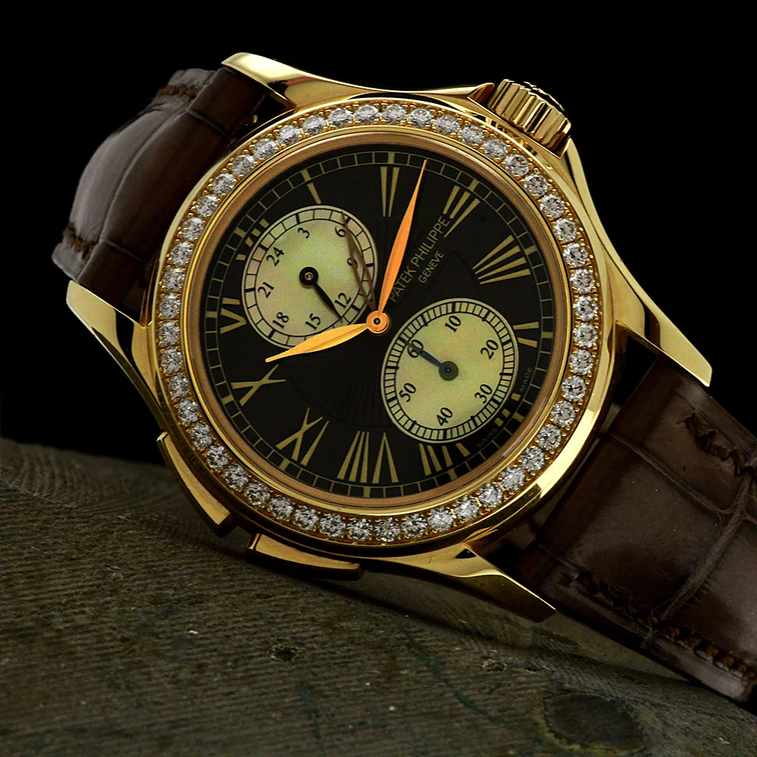 PATEK PHILIPPE Complicated Calatrava Travel Time Ladies Watch 4934R 18k Rose Gold