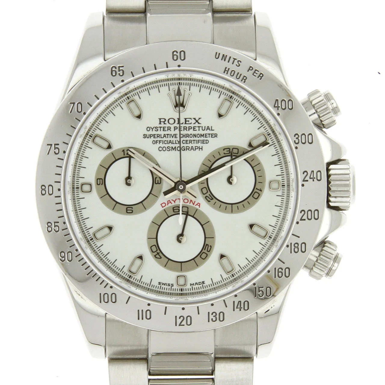 Rolex Daytona Cosmograph 116520 Steel White Dial P Serial 2000 Chrono