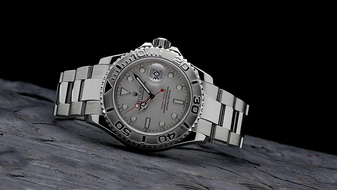 Rolex Yachtmaster Stainless Steel Platinum 16622 Box & Papers Men's Watch