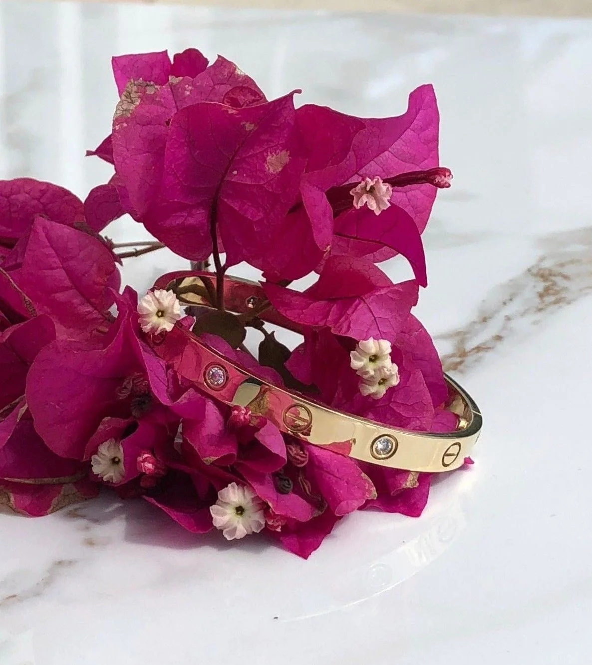 Cartier Love Bracelet size 16 with 4 diamonds 42 points 18K Yellow gold w/ box