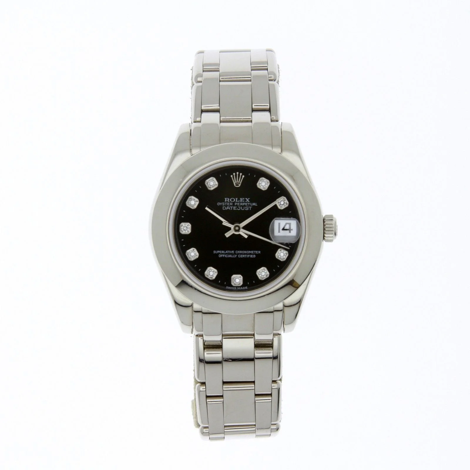 Rolex Datejust Mid-Size Masterpiece Pearlmaster Solid 18kt White Gold 81209