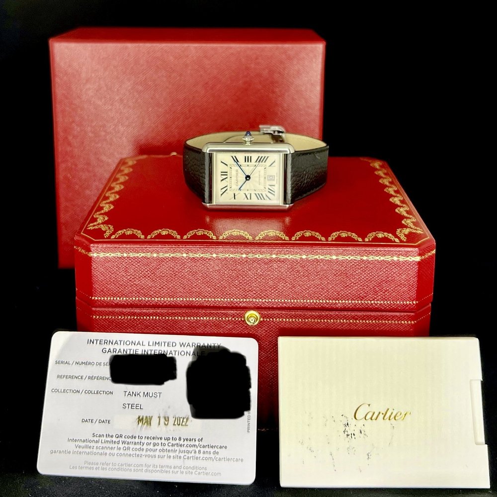 Cartier Tank Solo 4324 XL Stainless Steel 31 mm Leather Automatic