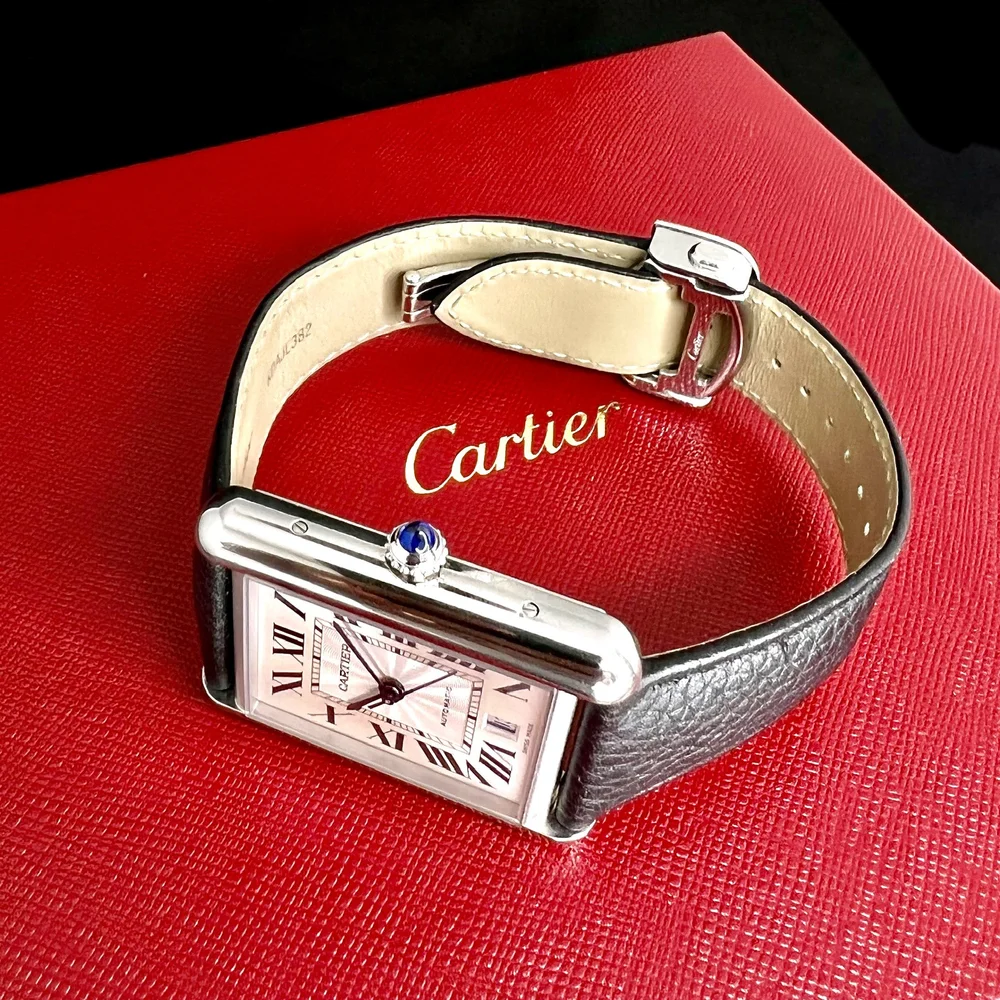 Cartier Tank Solo 4324 XL Stainless Steel 31 mm Leather Automatic