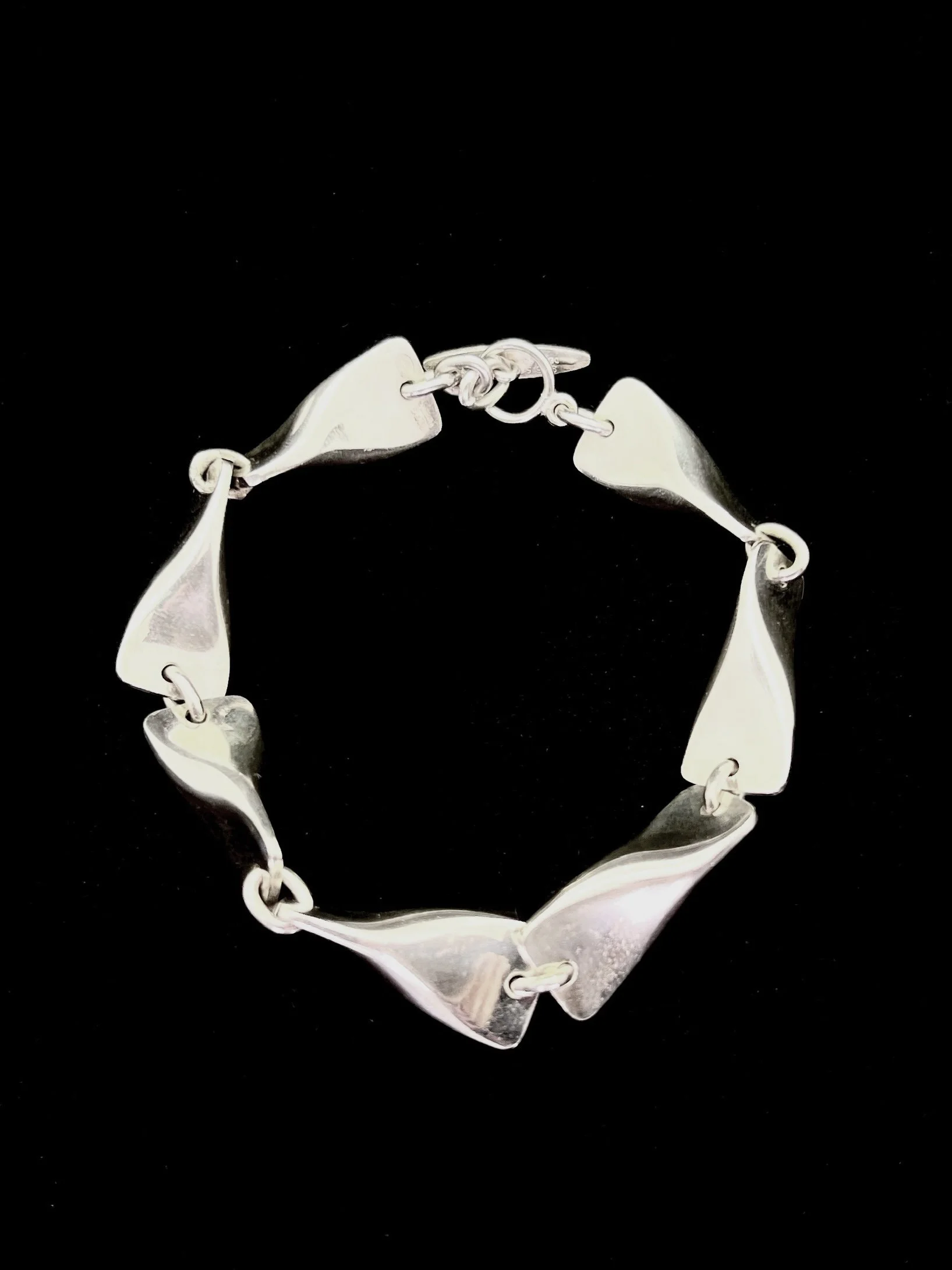 Georg Jensen Silver Butterfly Bracelet 104 B Denmark 8 Inches Long