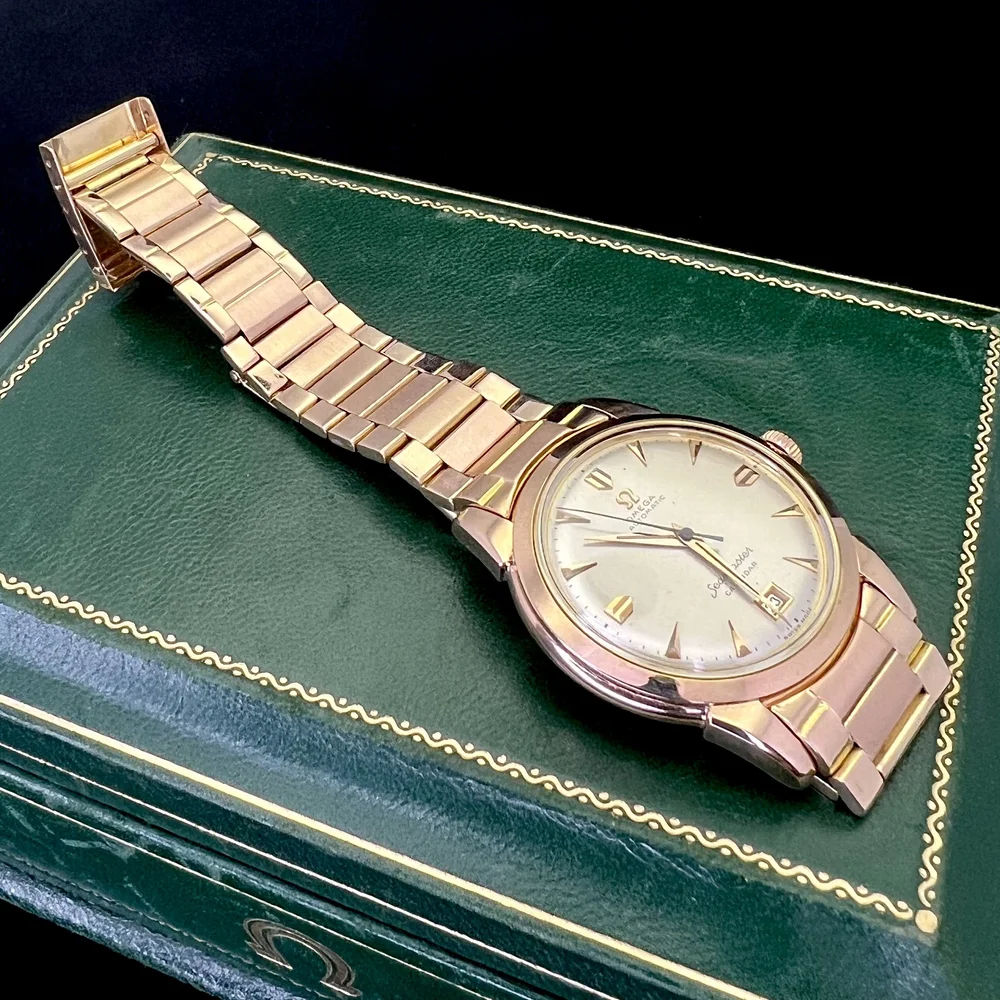 OMEGA SEAMASTER 2627 AUTOMATIC CAL.353 CALENDAR ROSE GOLD 18K MENS