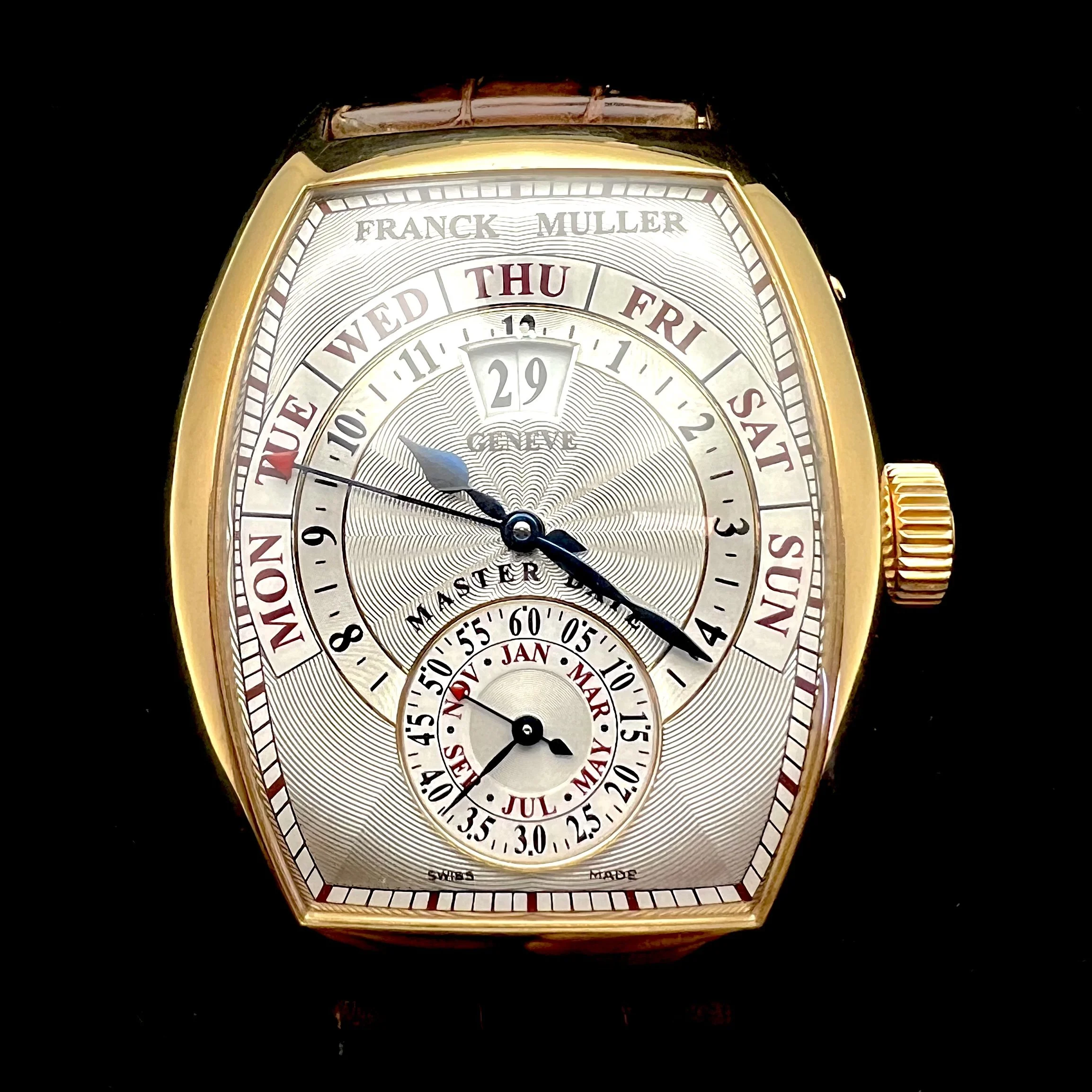 Franck Muller Cintrée Curvex Master Date 8880 GG DT Rose Gold Box and Papers