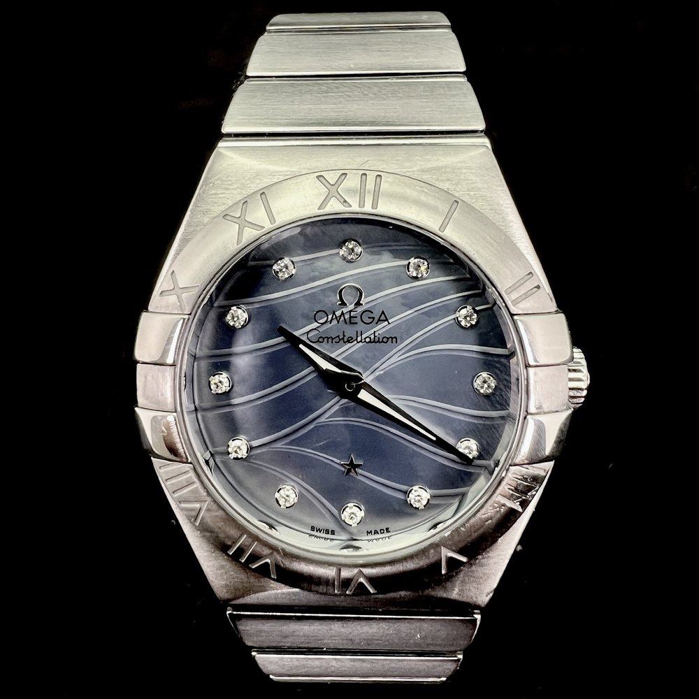 Omega Constellation Diamond Blue MOP Dial Ladies Quartz  display picture 1
