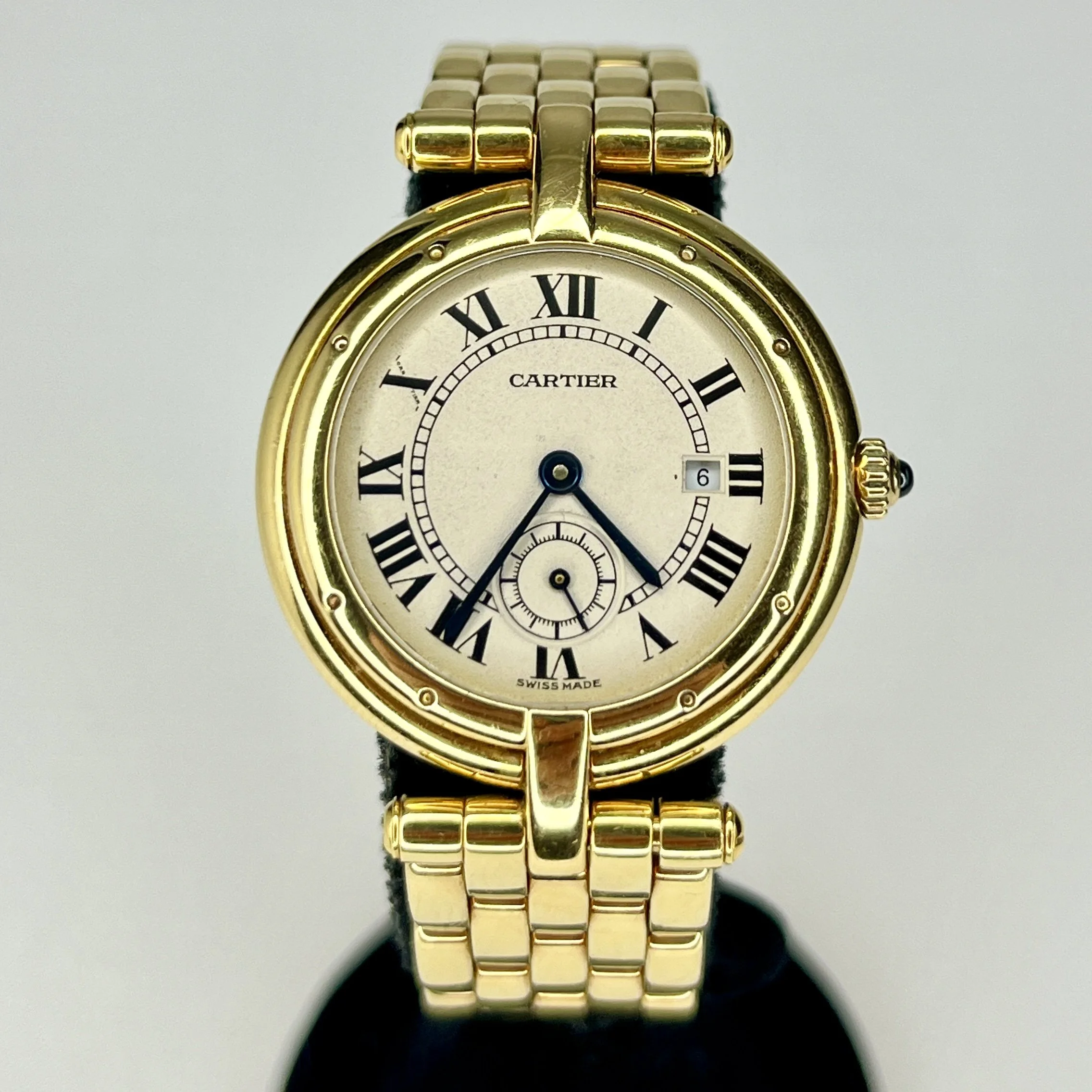 CARTIER PANTHERE VENDOME 4410 18K YELLOW GOLD WOMENS DATE QUARTZ 30MM WATCH