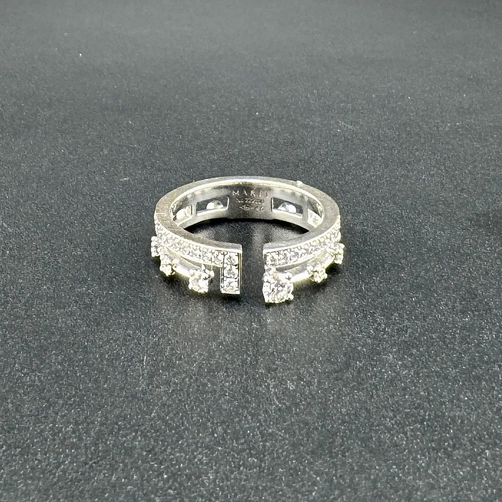 CLASSICAL Diamonds 20〜23 Unique Slant Top Diamond Halo Engagement Ring – bbr441
