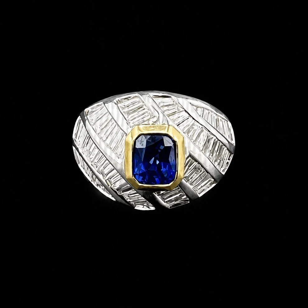 Stunning Sapphire and Diamond Cocktail Ring